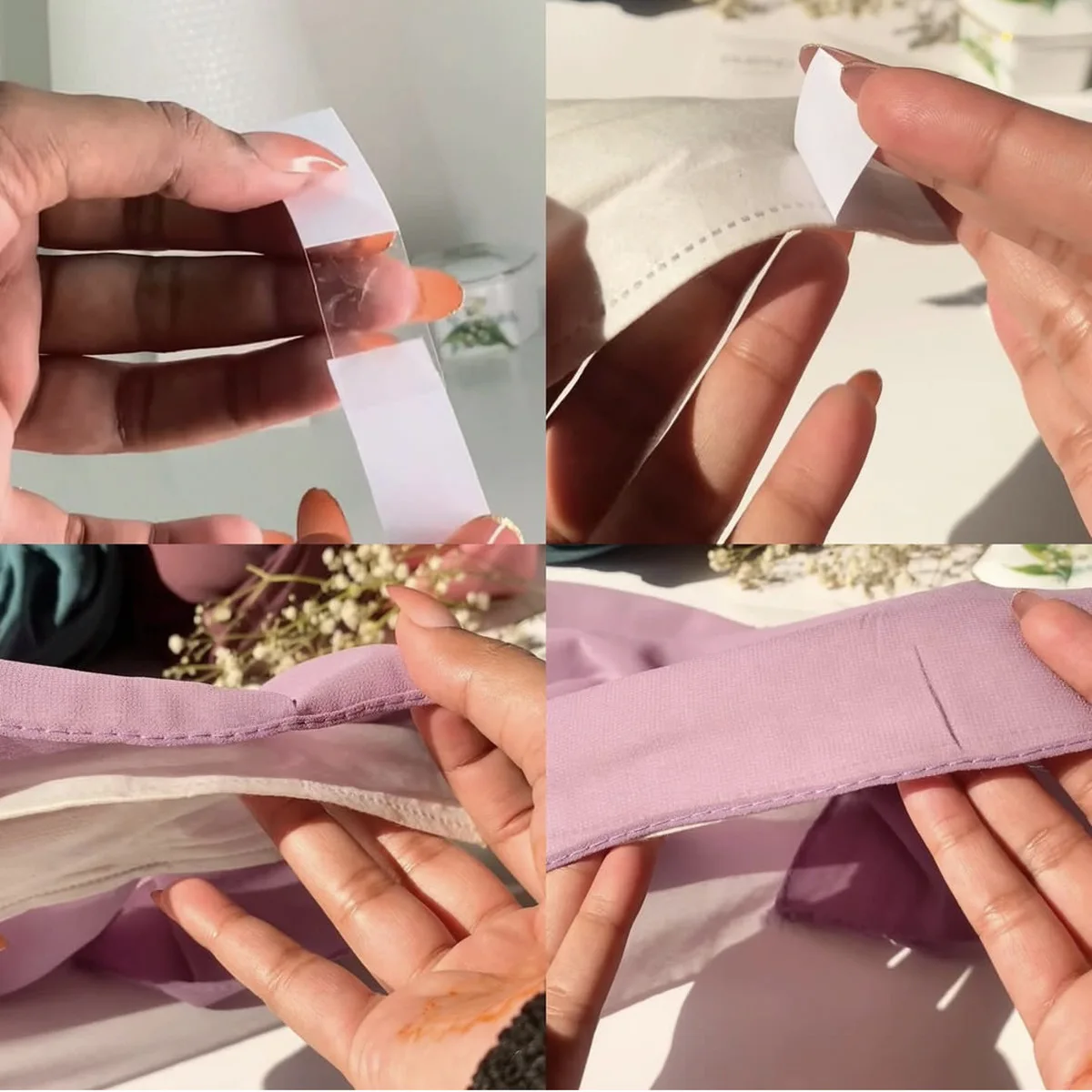36pcs/set Removable Double Sided Hijab Tape for Muslim Women Non Slip Transparent Scarf Undercap Easy to Use Accessory - view 2