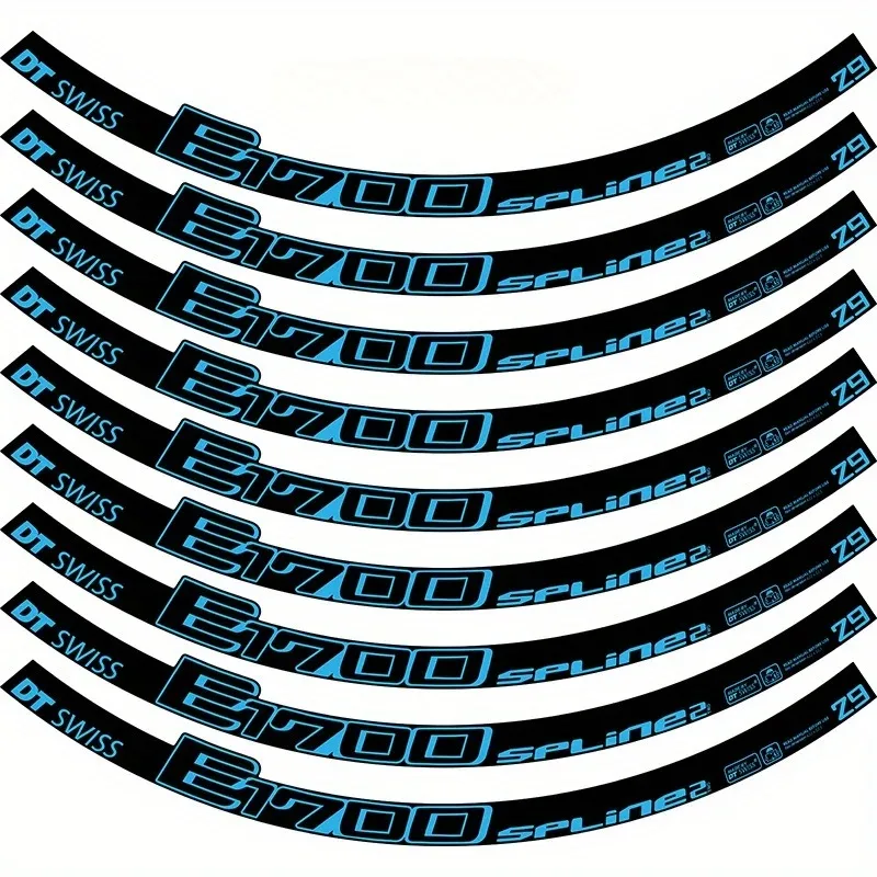 9 Pçs/set de adesivo de grupo de roda de mountain bike DTswiss E1700 spline, incluindo grupo de roda de bicicleta DT e adesivo AM de aro.