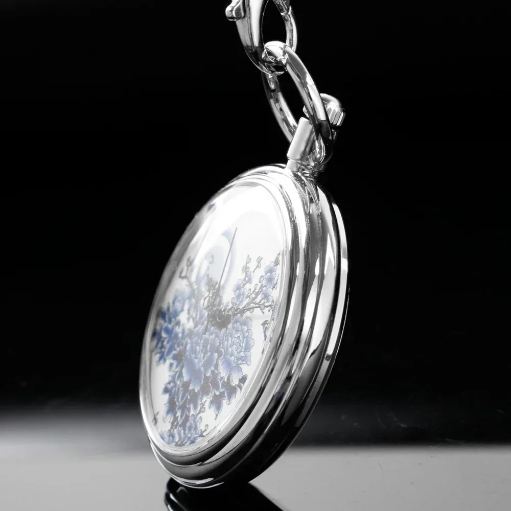 

10pcs/lot Wholesale New Design Elegant Mechanical Pocket Watch Men Women Stainless Steel Handwinding Pocket Clock FOB Chain Gift