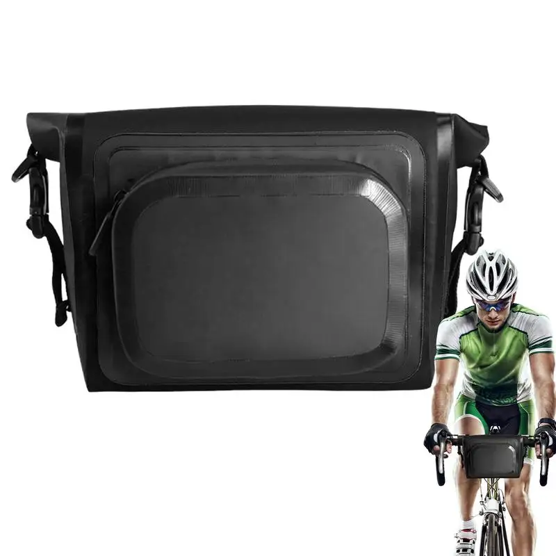 Handlebar Bag Front Frame Storage Pouch Waterproof Bag Detachable Shoulder Strap Bag Multifunctional Waist Bag For Cycling