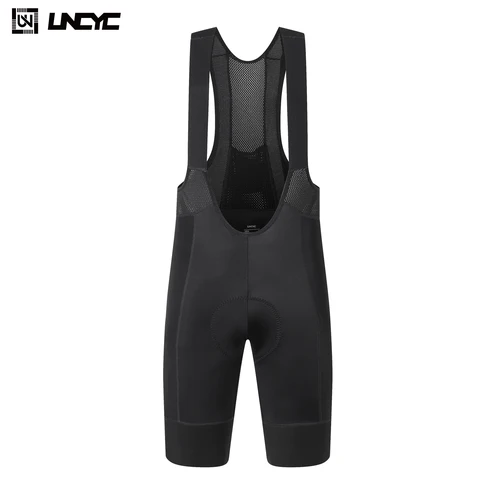 UNCYC, pantalones cortos con pechera para Ciclismo para hombre, verano, 8 horas, almohadilla para paseo, medias negras para bicicleta, Ropa de Ciclismo MTB, pantalones para bicicleta que absorben la humedad