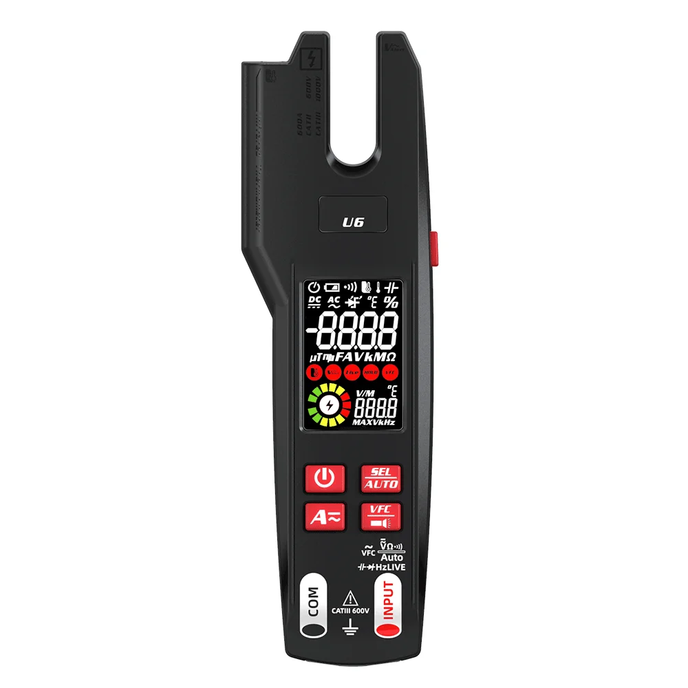 U ammeter U-type infrared temperature measurement multimeter AC and DC clamp meter 600A
