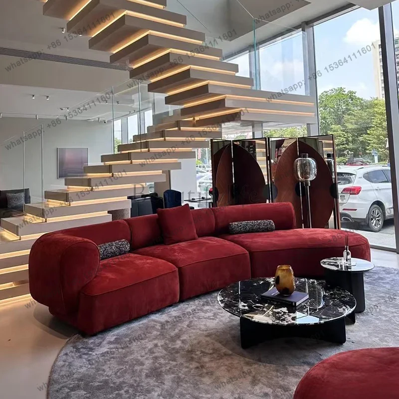 PG Luxury European Living Room Sofas Retro Nordic Luxury Modern Living Room Sofas Japanese Curved Divano Moderno Furniture Home