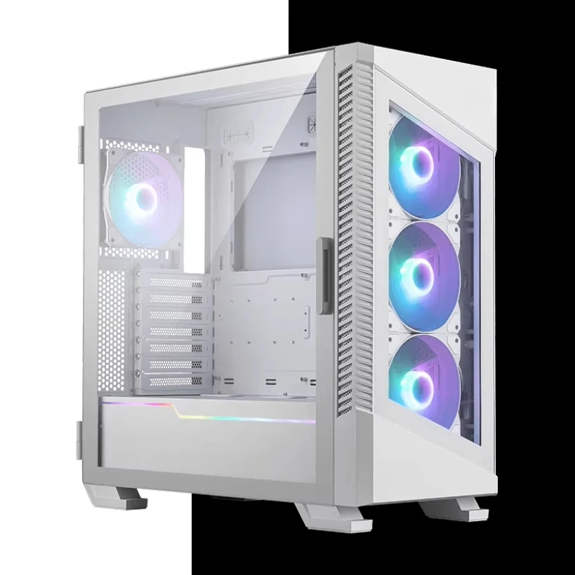 Without Fan Brand New Computer Case MPG VELOX 100R WHITE Mid-Tower Support ATX / Micro-ATX / Mini-ITX Desktop Gaming PC Case