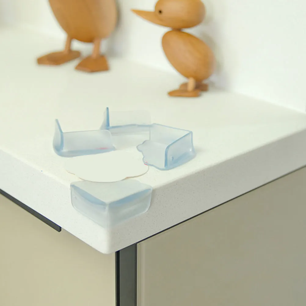 

4pcs Baby Safety Corner Cushions Thickened Table Protector For Furniture Wall Cabinet Anti-Scratch Pvc Guard Adhesive Tape