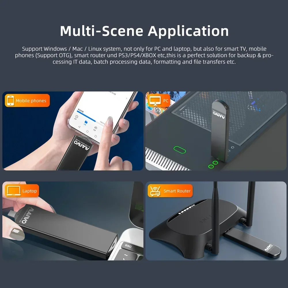 MAIWO M.2 SATA NGFF SSD-behuizing 2-in-1 M.2 naar USB Type-C 3.1 SSD-adapter voor NGFF SATA SSD-schijfbox Ondersteuning 2230/42/60/2280