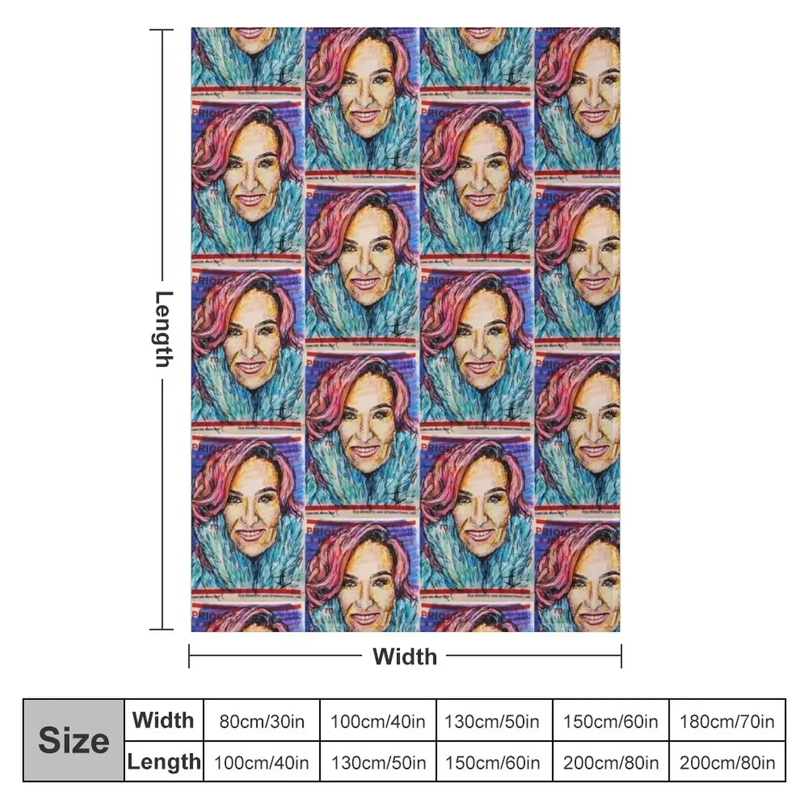 Molly Burke drawing Throw Blanket warm for winter Moving Personalized Gift Luxury Throw Blankets