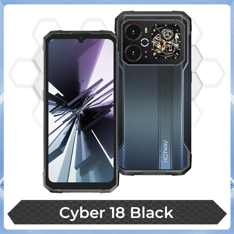 HOTWAV Cyber 18 Robuuste Smartphone 6.75'' 120Hz Android 16 Mobiele Telefoon 8GB 256GB 64MP 20MP Tweede Touchscreen Mobiel