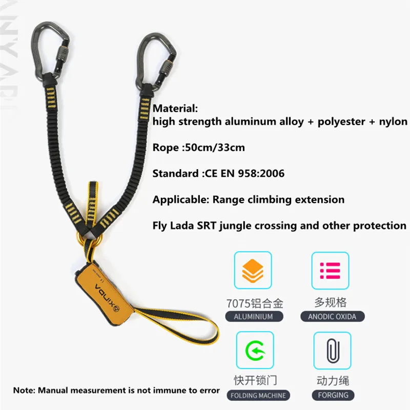 Multiple styles High Altitude Protective Via Ferrata Safety Belt Sling Lanyard With Hook High Strength Wearable Anti Fall Off