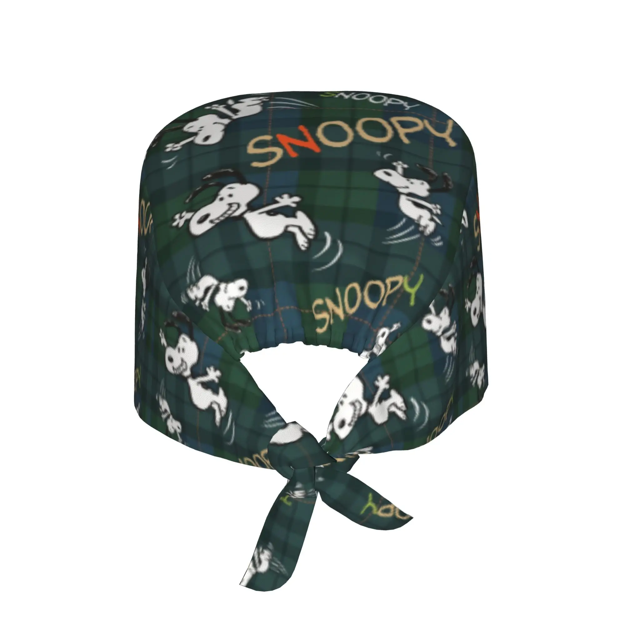 Custom White Dog Scrubs Cap Surgical Hats Women Men Comic Design Operator Hats Lab Works Hat