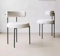 Sillas de comedor de terciopelo, sillas modernas de hierro y vidrio para sala de estar con patas de Metal, muebles de comedor, sillas de oficina de maquillaje