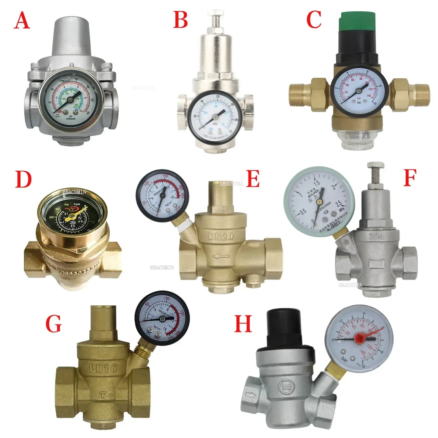 

Brass/Stainless steel Water Pressure Reducing Maintaining Valve DN15/DN20/DN25/DN32 Regulator Adjustable G 1/2" 3/4" 1" 2"