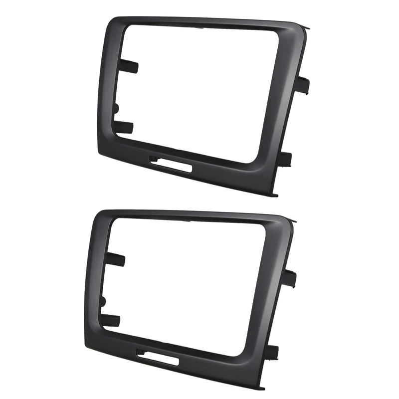 2X Black 220 X 130 X 210Mm 2 Din Car DVD Radio Fitting Dash Panel Fascia Frame For 2009-2014 Skoda Superb