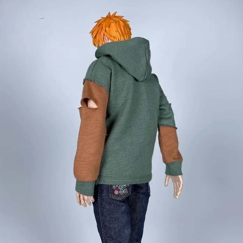 

1/6 Scale Action Figures Trendy Hole Splicing Hoodie Clothing Model Doll Decor for 12'' Male Soldier Body Dolls