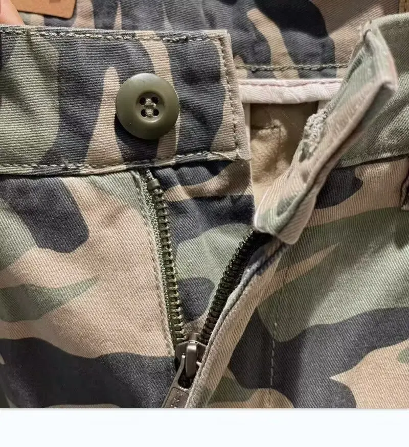 

Camouflage pants men's work pants spring and autumn pure cotton elastic loose and wear-resistant pants for men's work wear men's