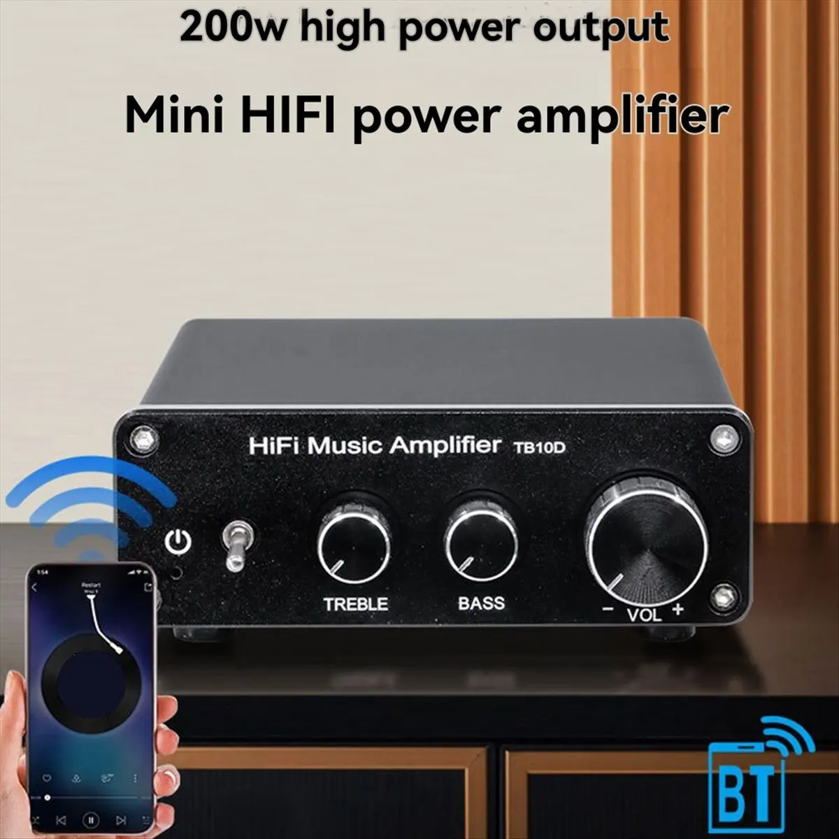 2026 جديد + مضخم صوت صغير 200 واط مكبر كهربائي BT5.0 20HZ-20KHZ مكبرات الصوت 2 مكبر صوت لتقوم بها بنفسك HIFI Amp