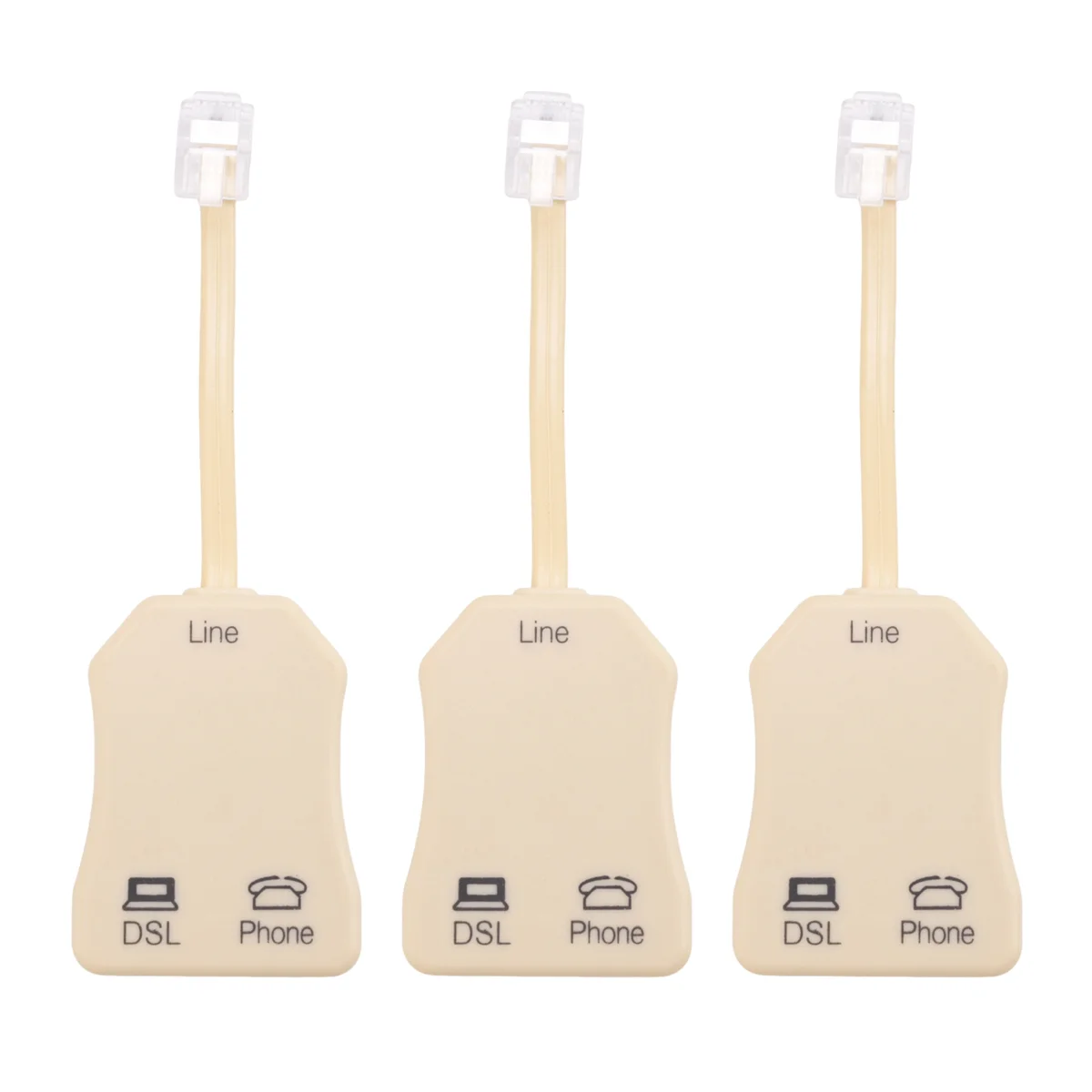 Practical-3Pcs DSL Filter Splitter für Telefon Linie Telefon Jack Splitter In-Line DSL Filter Telefon Modem ADSL Splitter filter