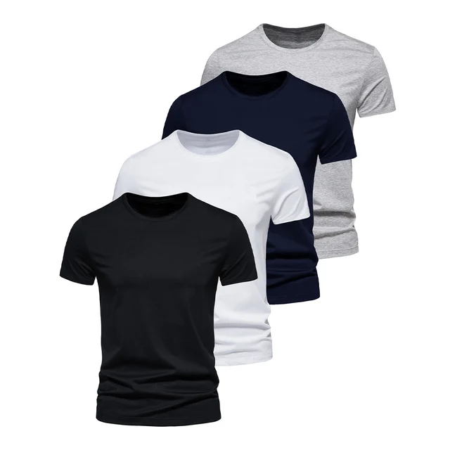 Bawełniane koszulki męskie z pięcioma półrękawami Damska letnia koszulka Luźna koszulka z krótkim rękawem Casual Basic Shirt O Neck Solid Color Oversize