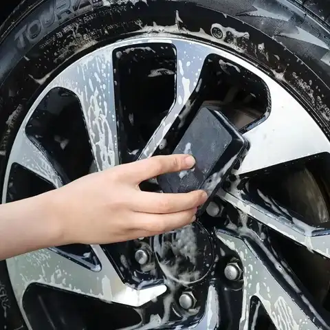 화산머드 세차 머드 클리너 매직 클레이 바 스펀지 블록 패드, 광택제 왁스 세차 액세서리 전 오염 제거