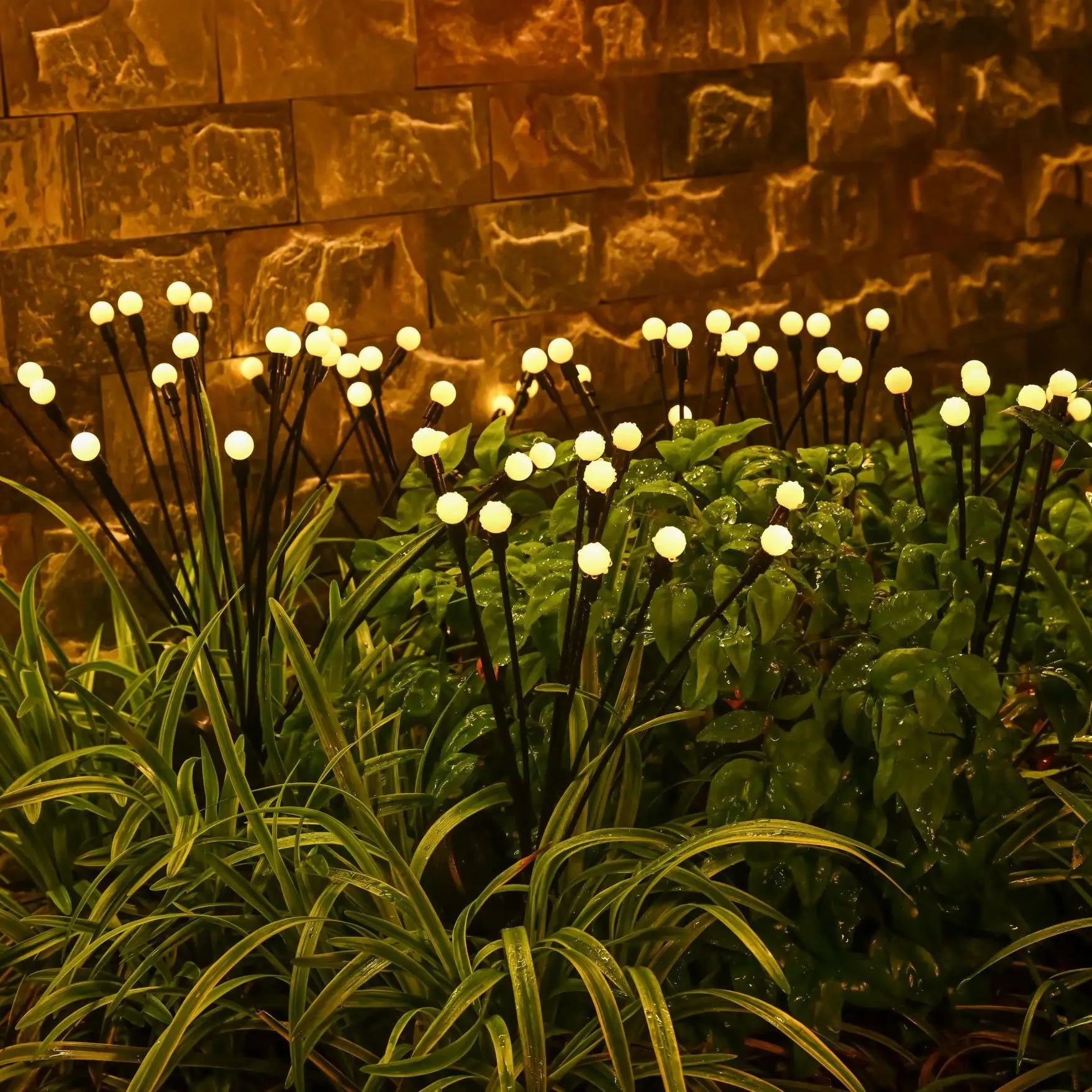 Tuinverlichting-Nieuwe Verbeterde Vuurvliegverlichting Op Zonne-Energie Buiten Waterdichte Vibran Tuinverlichting Voor Decorationi