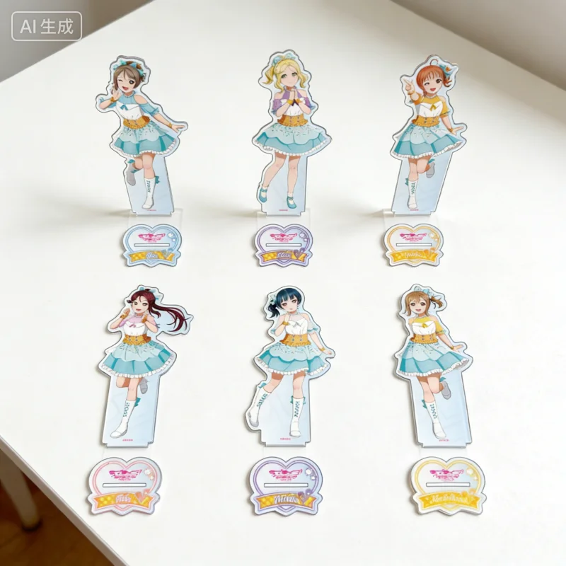 Anime Love Live! Llaveros de acrílico con figuras, decoración de escritorio para cosplay   Exhibición de Regalos y Accesorios para Festivales