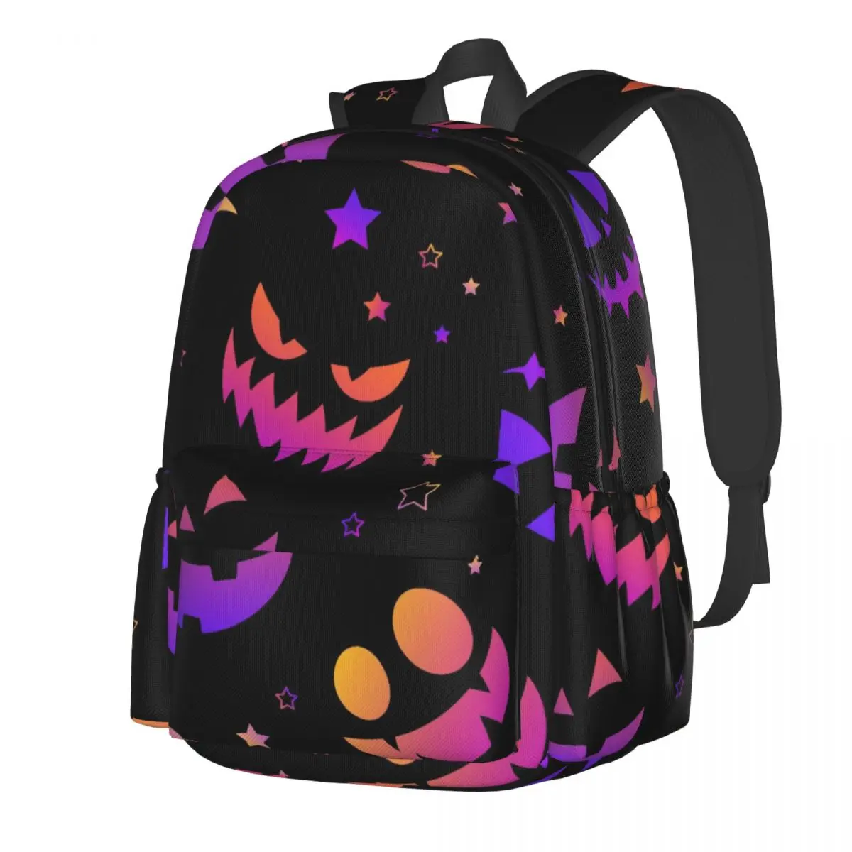 

Halloween Pumpkin Face Star Pattern Large Capacity Student Bookbag Casual Fashion Schoolbag Backpacks For Teenagers