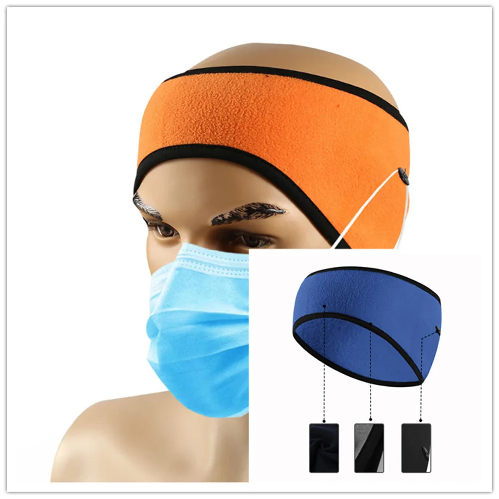 Calentador de orejas de lana Polar para hombre y mujer, diadema de protección para los oídos, para correr, deportes al aire libre, transpirable, Invierno