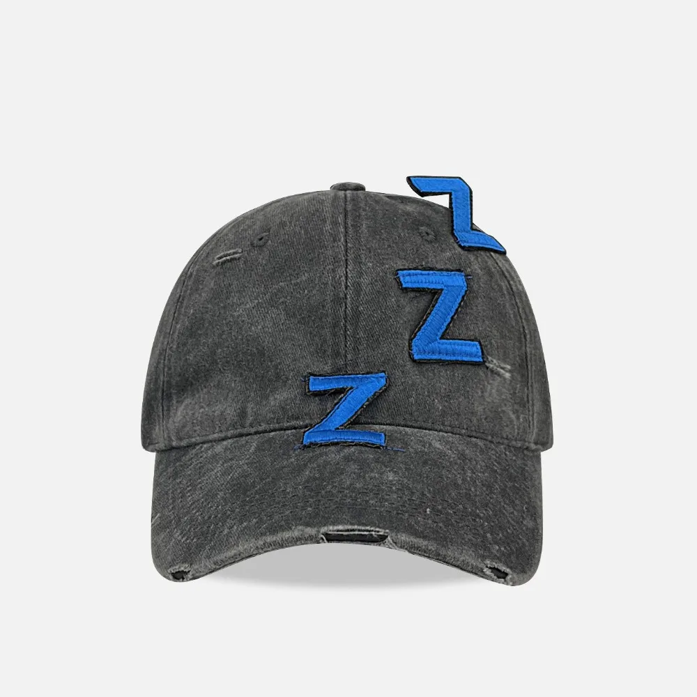 Y2k Personality Letter Embroidery Hot Girl Destruction Baseball Cap Men Women Wash Graffiti Hip Hop Shade Baseball Cap