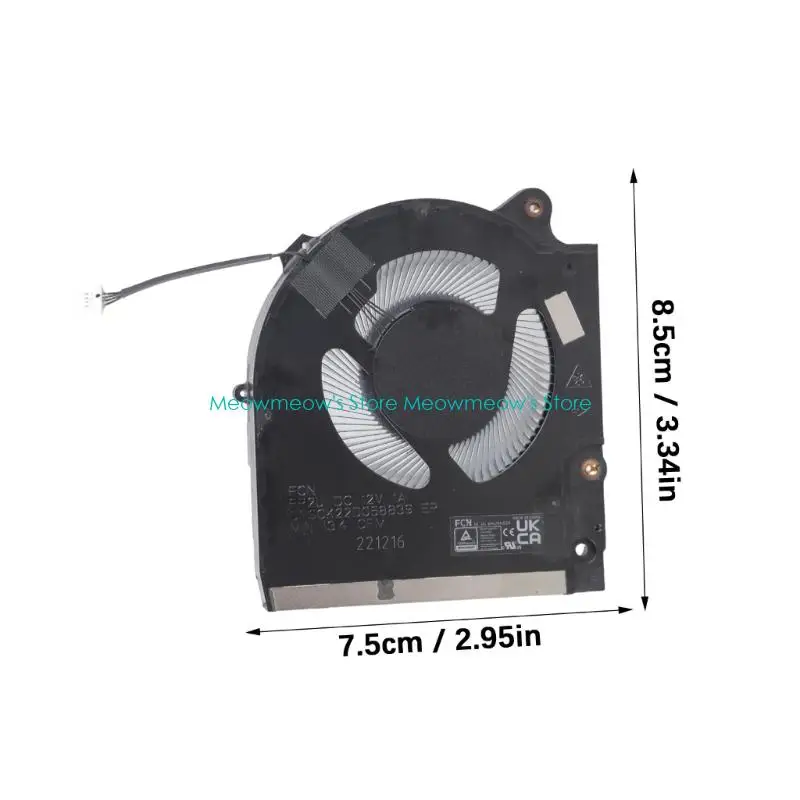 M15 노트북을위한 W91A CPU 냉각 팬 빠른 온도 제어