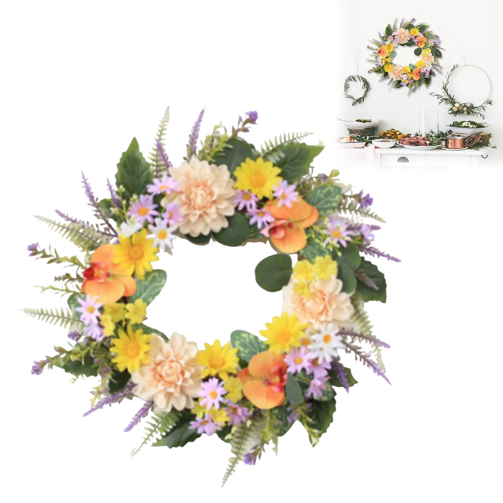 زهور الربيع الرفيعة مناسبة لمختلف أنشطة الحفلات، لوازم ذات ربطة إكليل عيد الميلاد الداخلي