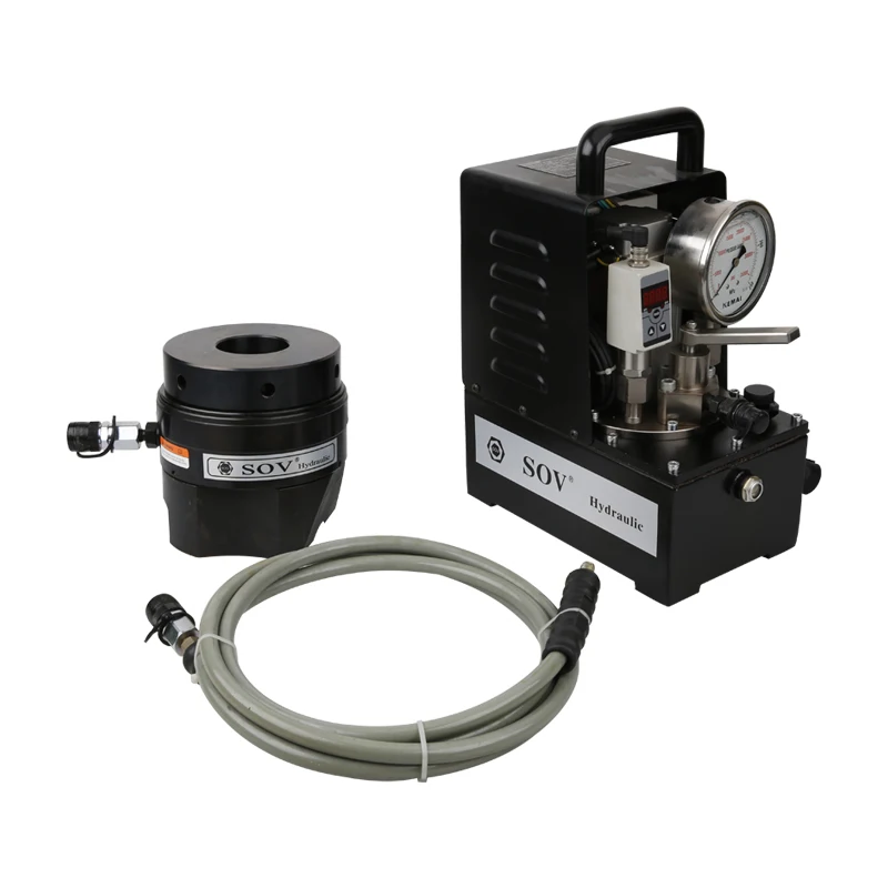 Napinacze hydrauliczne wysokociśnieniowe 150Mpa/1500Bar OEM z wymiennymi elementami górnostronnymi do napinania i zwalania śrub i gwintów GT1-LCB M24*3
