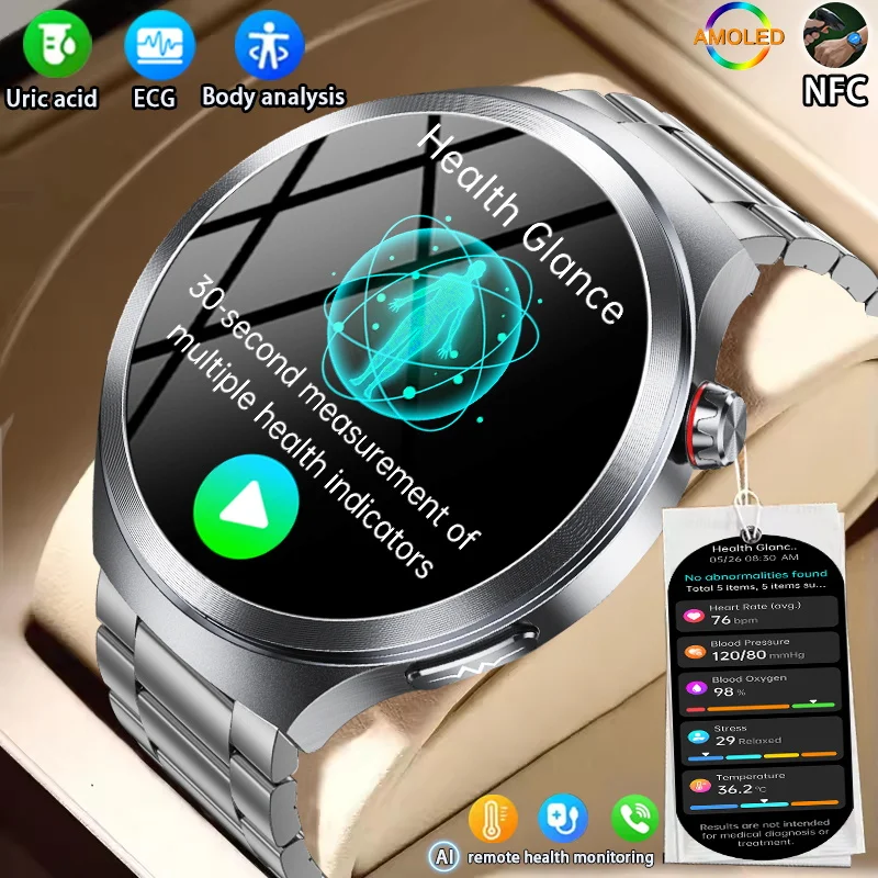 Новинка 2023 года, ЭКГ + PPG, умные часы для здоровья, мочевая кислота, кровяное давление, липиды в крови, монитор анализа тела, HD Bluetooth, умные часы для вызова, мужские Новинка 2023 года, ЭКГ + PPG, умные часы для здоровья, мочевая кислота, кровяное давление, липиды в крови, монитор анализа тела, HD Bluetooth, умные часы для вызова, мужские