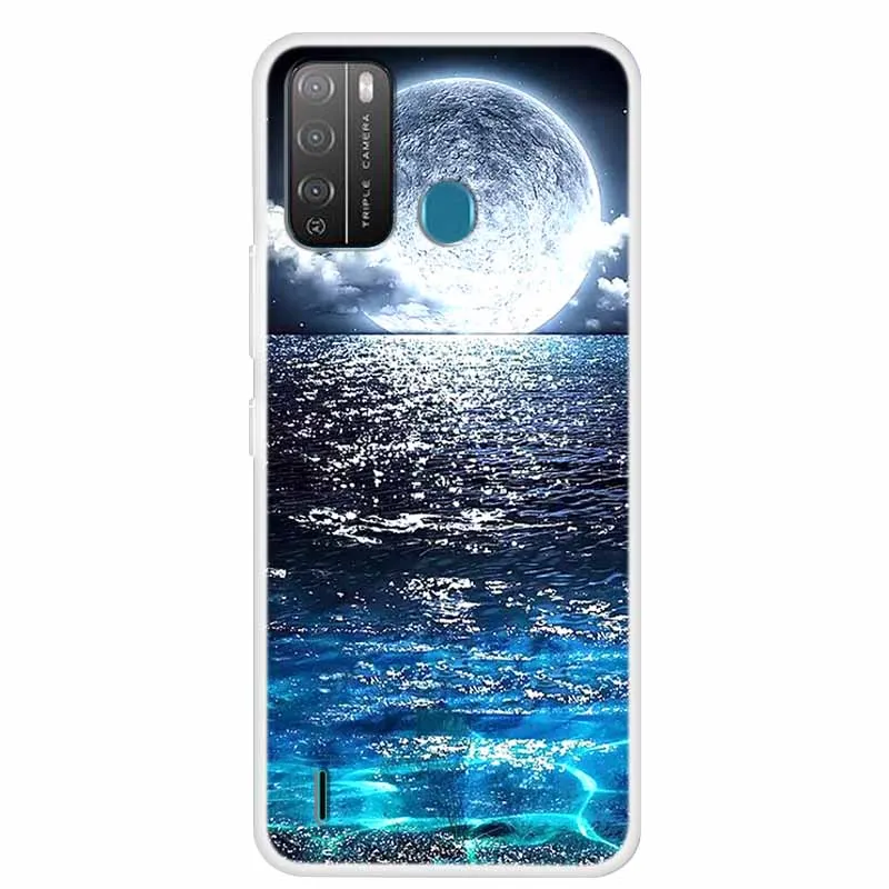 For ITEL Vision 1 Pro Case Flowers Silicone TPU Soft Back Cover Phone Case for ITEL Vision1 Pro Fashion Funda Moon Girl Coque