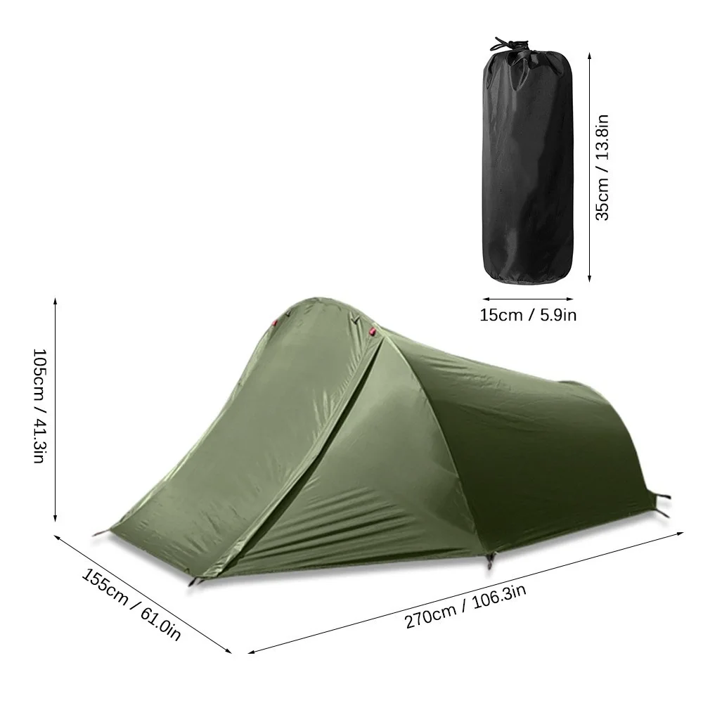 

Ultralight Double Layer Aluminum Camping Tent with Waterproof Tunnel Bivy for Outdoor Adventures