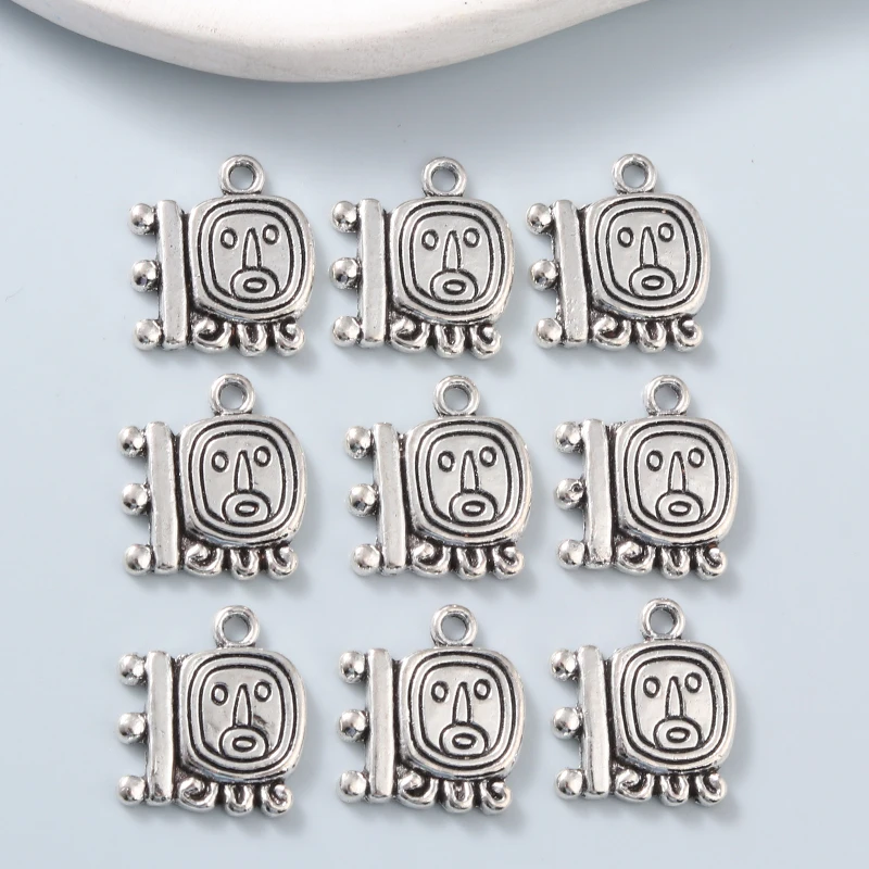 40pcs Cute Sculpture Pattern Alloy Charms Mysterious Pendants For Making DIY Findings Accessories Necklace Handmade