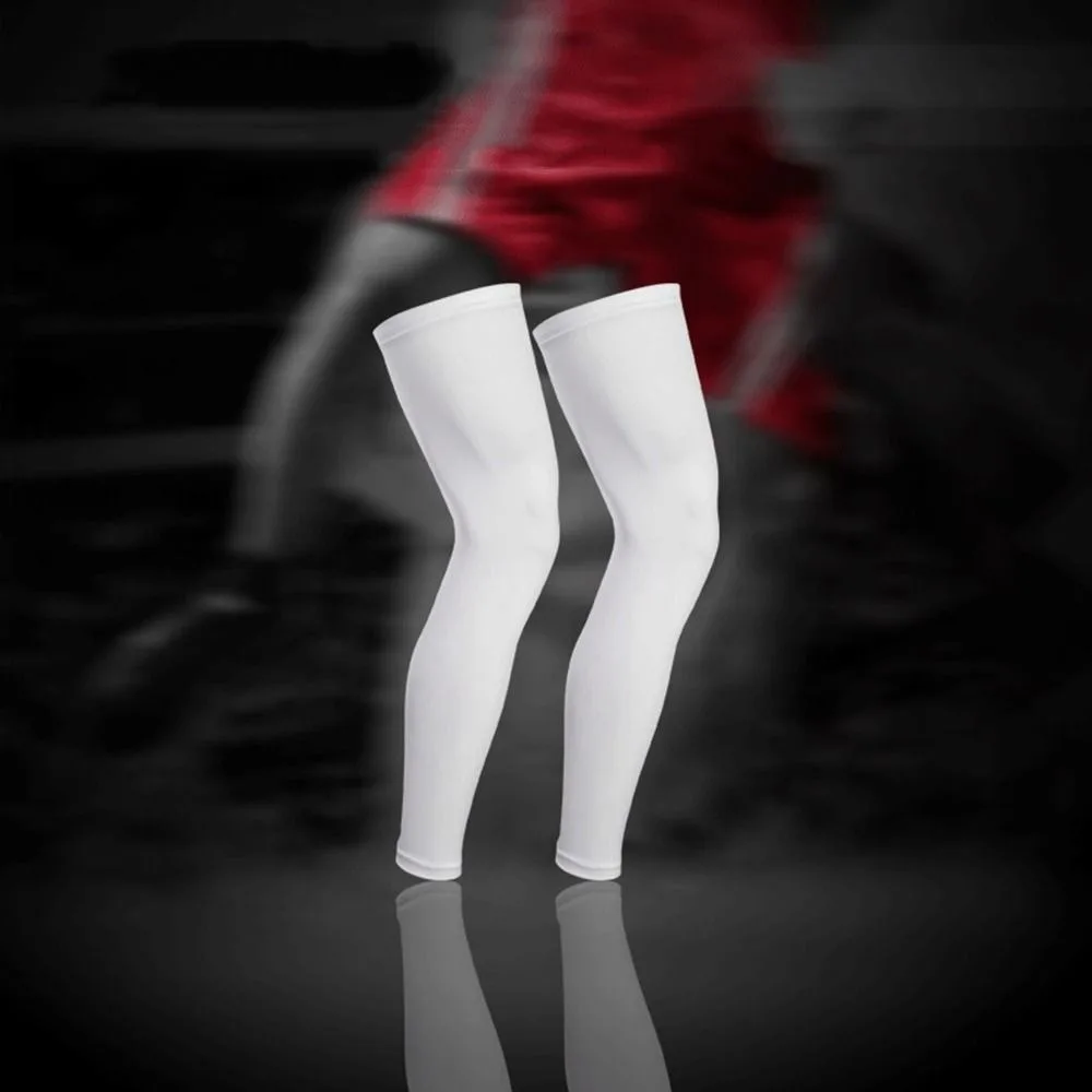 Nuova manica per gambe in seta di ghiaccio manica a compressione elastica antiscivolo protezione UV traspirante maniche al polpaccio uomo donna