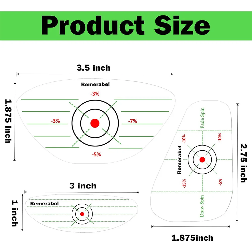 Golf Driver Blue Impact Tape Set Labels 150Pcs Self Teaching and Consistency Analysis Training Aids Target Stickers