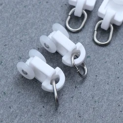 50 PCS Silent Hook Pulley Curtains Rail Fittings Adjustable Gliders for Track Gliding Roller Hooks Wheel Mute Accessories