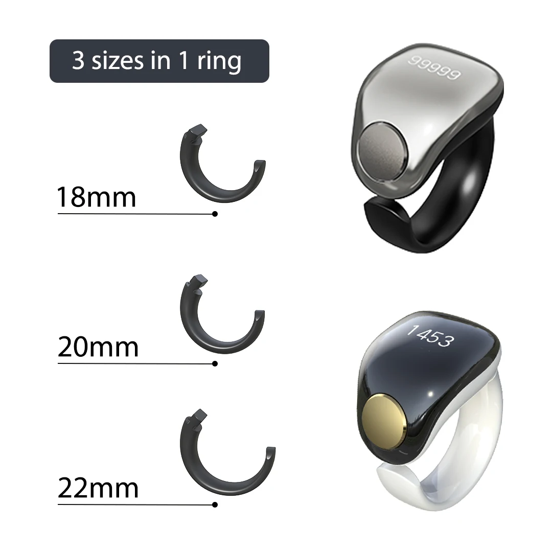 ring finger counter black smart tasbih zikr ring tally counter prayer reminder digital ring umrah decorations