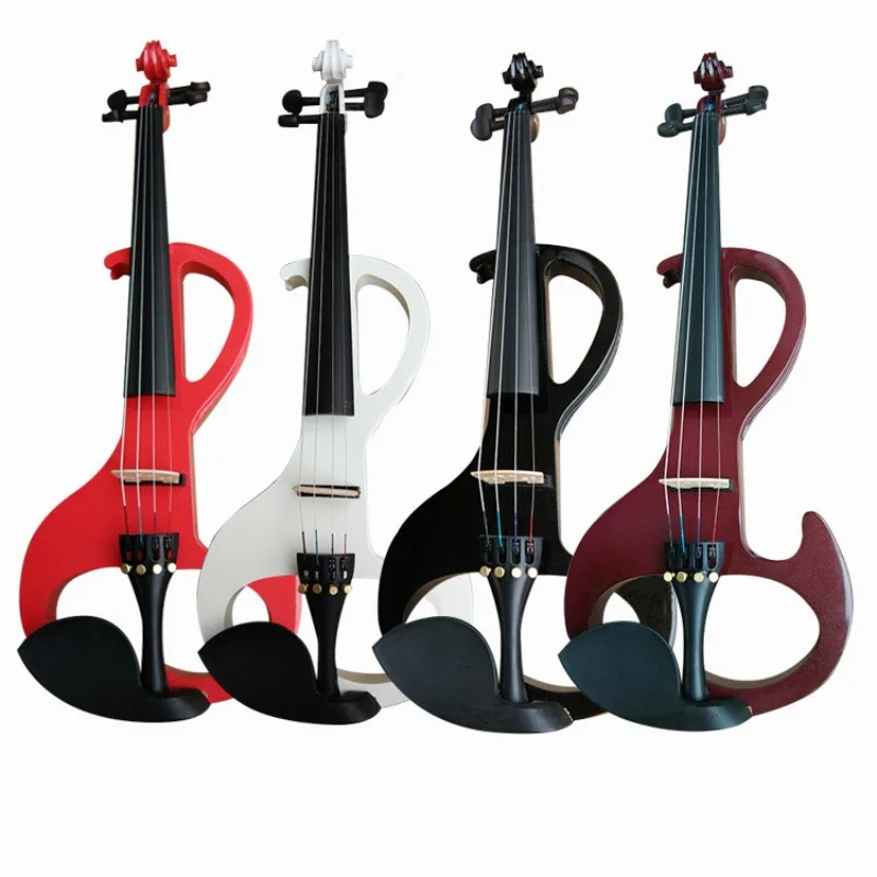 4/4 Electronic Violin Set Professional Beginners Silent Electric Violin with Storage Box Performance Accompaniment Instruments