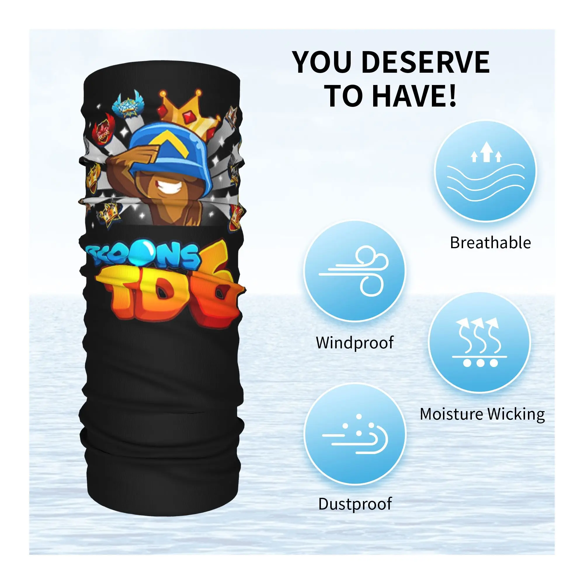 بلونز Td 6 للأطفال باندانا غطاء الرقبة قناع مطبوع وشاح دافئ لركوب الدراجات وشاح ركوب الدراجات للرجال والنساء الكبار طوال الموسم