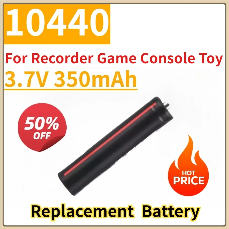 

New Replacement Rechargeable Battery 3.7V 350mAh 10440 for Recorder Game Console Toy