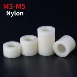 M3 M4 M5  ABS Nylon Insulation Column Pad Straight Column Nylon Sleeve ABS Cylindrical Round Hole Pillar PCB Spacer