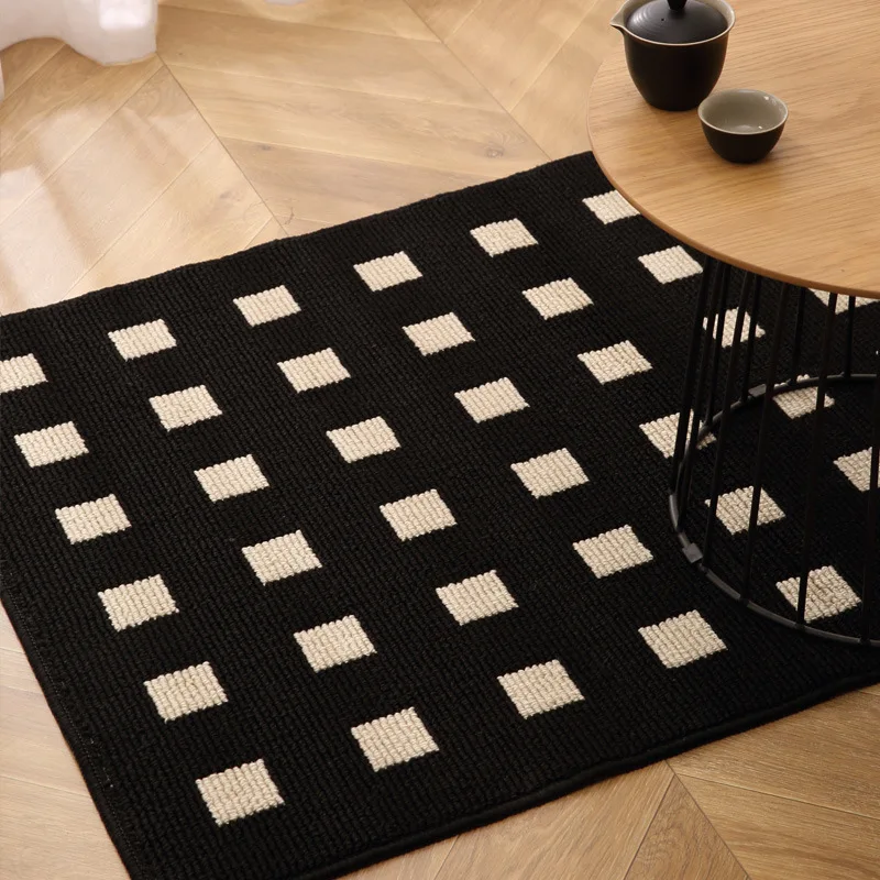 VIKAMA Eingangs- und Ausgangstür-Ring-Loop-Pile-Teppich, Decke für Wohnzimmer, Foyer, Bett, Tür-Bodenmatte, schmutzabweisende Heimdekoration