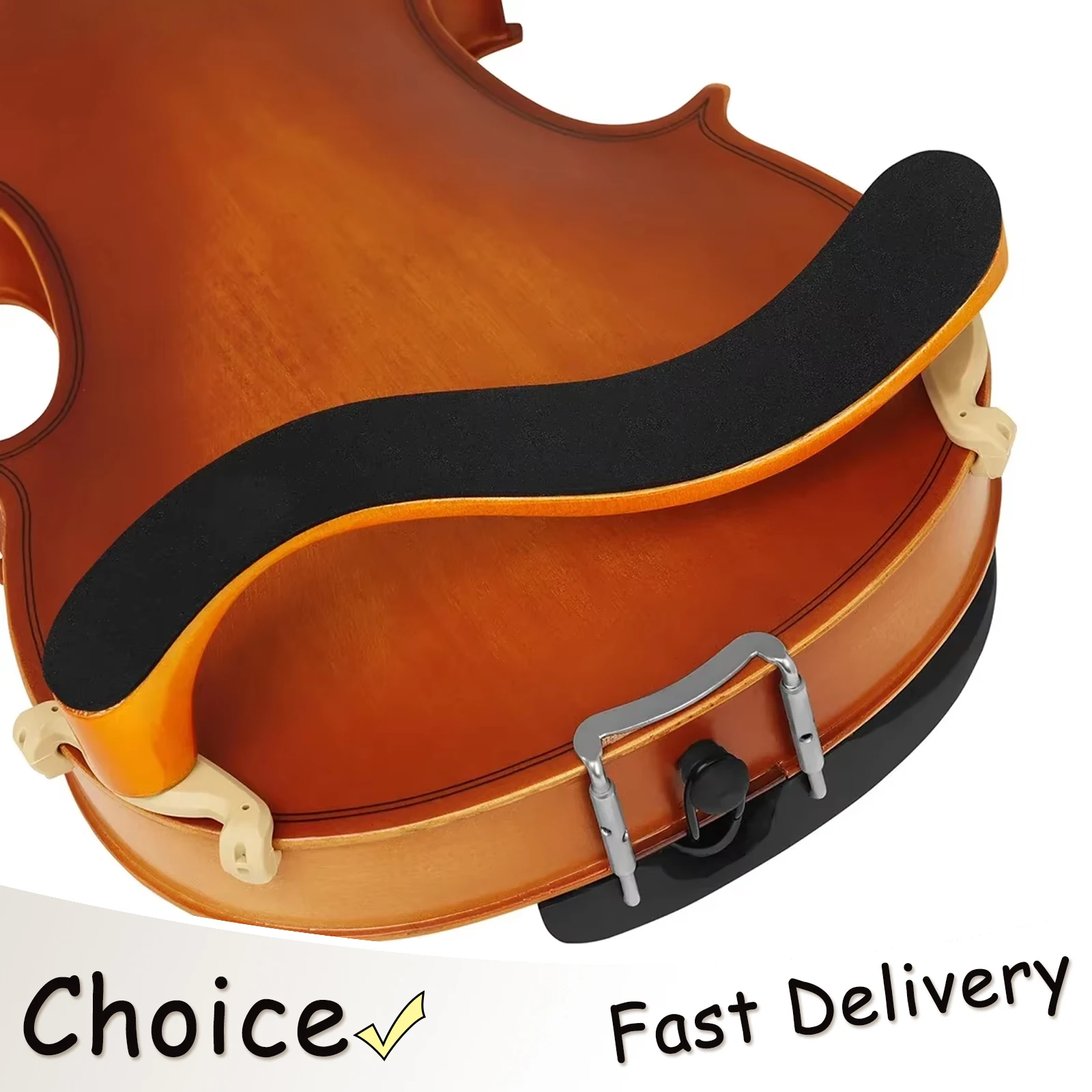 IRIN 4/4 Violin Shoulder Rest Vintage Maple Shoulder Rest Relieves Shoulder Pressure Free Adjustment White Feet Violin Accessory