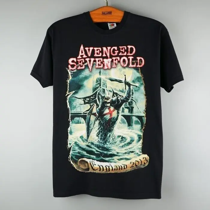 

Винтажная футболка 2013 Avenged Sevenfold Tour Band, черная футболка унисекс с рисунком S-5XL