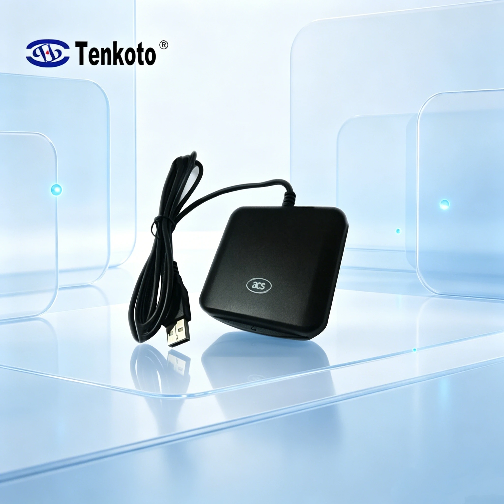 Tenkoto USB Contact Smart Chip Card Writer Reader For IC Card Data Read & Write Operation