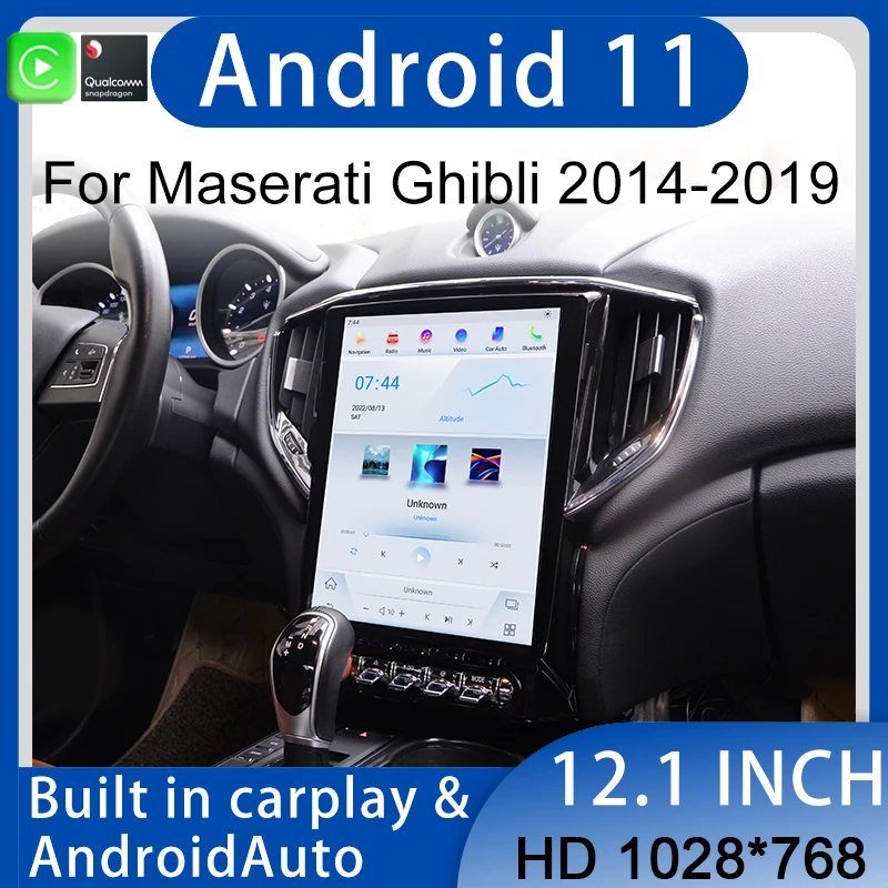 12.1 inch Android11 Wireless Apple Carplay Android Auto For Maserati Ghibli 2014-2019 GPS Navigation Car Radio Multimedia Player