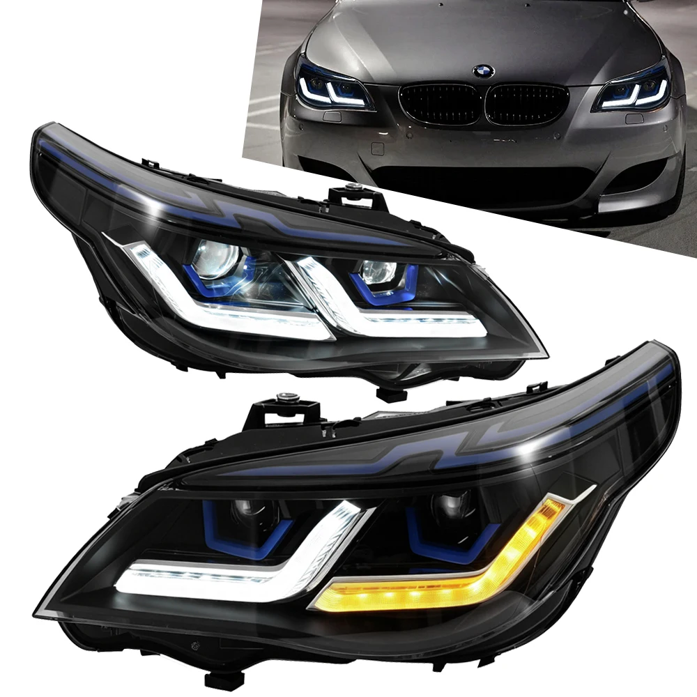 TYPY Auto-LED-Scheinwerfer für BMW 5er Serie E60 2005-2010 Scheinwerfer LED-Projektor Frontleuchte Tagfahrlicht Autozubehör