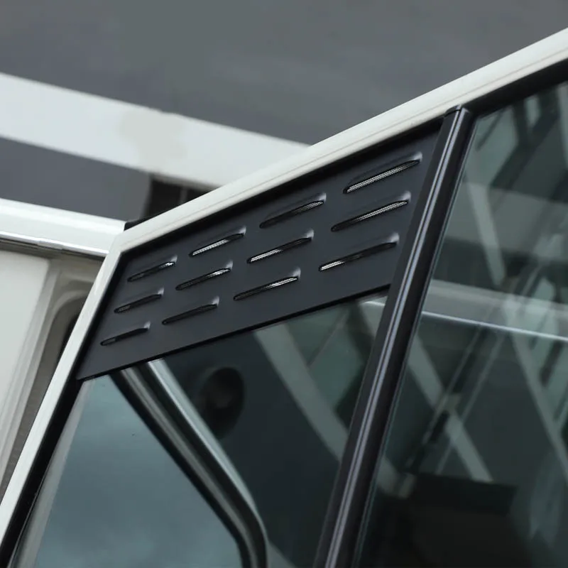 For Toyota Land Cruiser LC76 2007+ 2Pcs Aluminum Rear Quarter Window Vent Louvers Ventilation Covers Camping Accessory